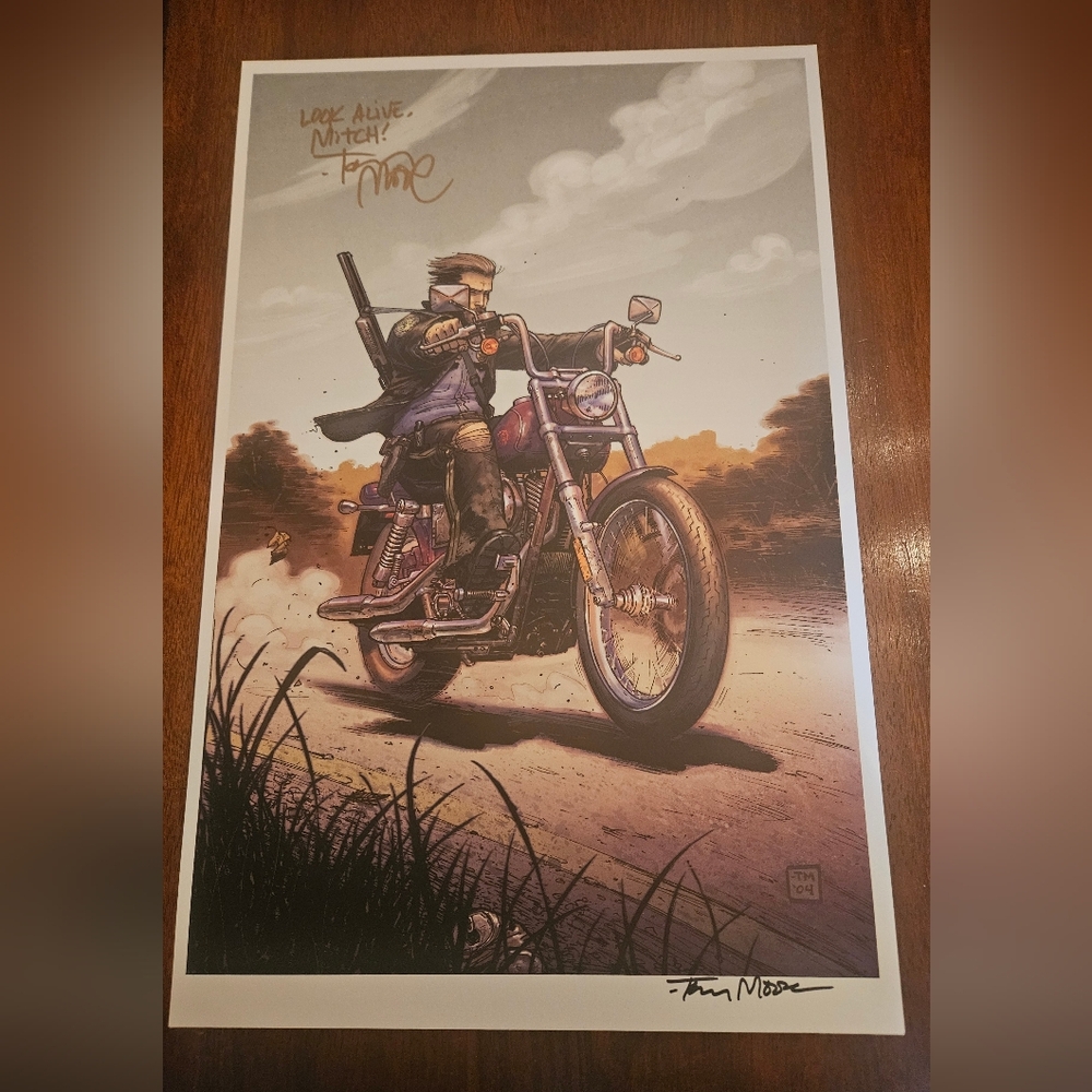 The Walking Dead Art Print, Signed By Tony Moore, RARE